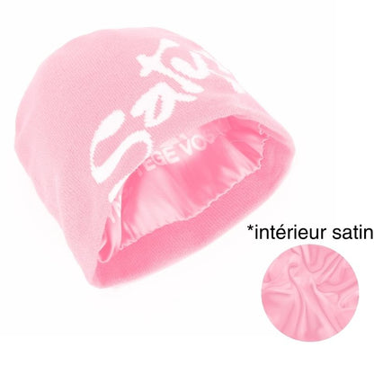 SatynBeanie - Satin interior