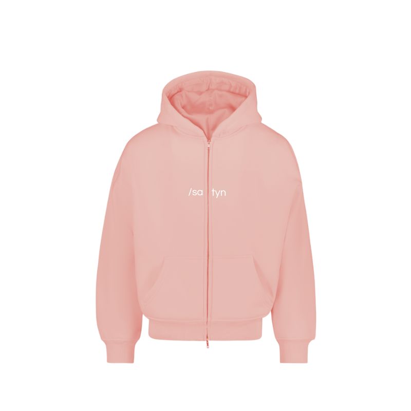 Hoodie Zip /satyn - Rose Evian